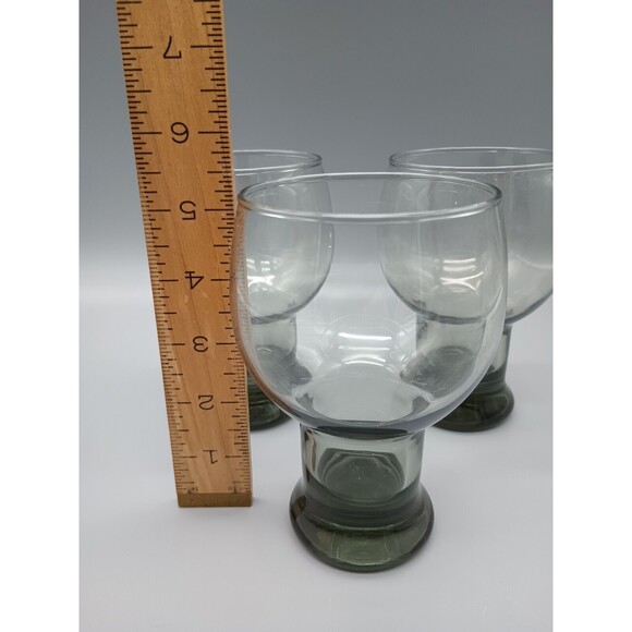 VTG Set Of 3 LIBBEY Smoke Color Roly Poly Tumblers Glasses 5.5” Tall MCM - Picture 2 of 4